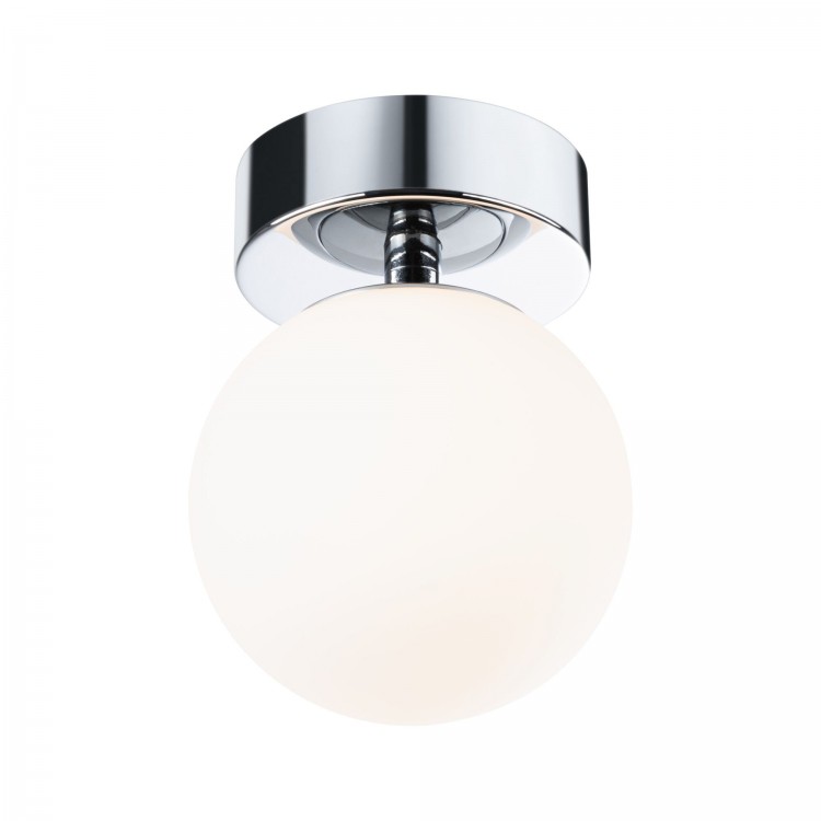 MP Gove IP44 plafonnier LED 5W Satin/Chrome Verre/métal