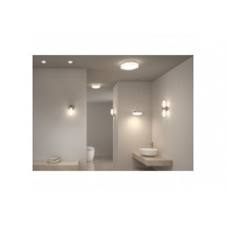 MP Luena IP44 plafonnier LED 16,5W Chrome 230V Verre/Métal