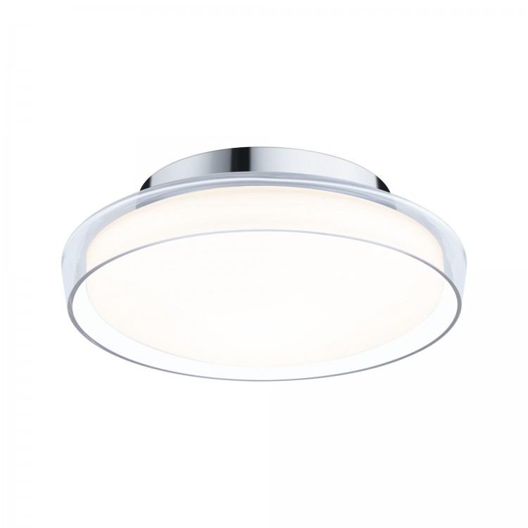 MP Luena IP44 plafonnier LED 11,5W Chrome 230V Verre/Métal