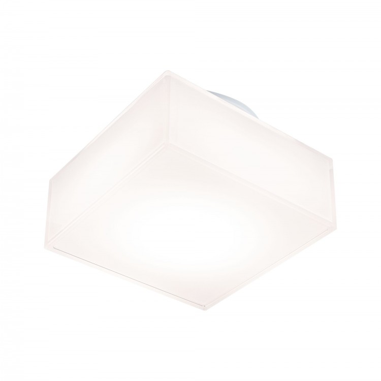 MP Maro IP44 plafonnier LED 1x6,8W carré 155x155mm Blanc synthétique