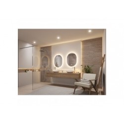 MP Mirra ovale IP44 LED WhiteSwitch 22W 600x800mm Miroir/Blanc 230V Métal/Ac