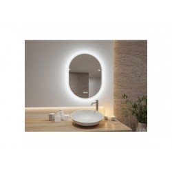 MP Mirra ovale IP44 LED WhiteSwitch 22W 600x800mm Miroir/Blanc 230V Métal/Ac