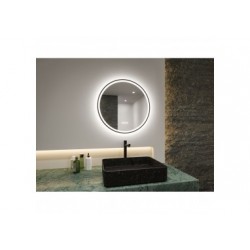 MP Mirra rond frame IP44 LED WhiteSwitch 21W 600mm Mir/Nr 230V Mét/Ac