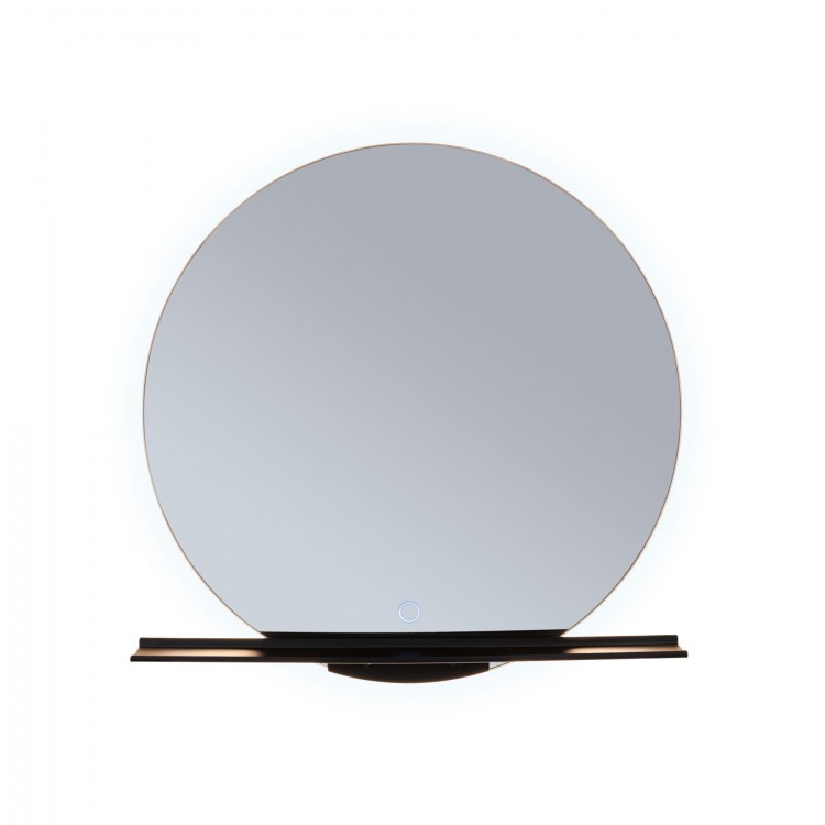 MP Miro rond IP44 TunW LED 11W 500 mm Miroir/Noir 230V Métal/Acier