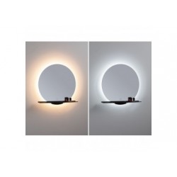 MP Miro rond IP44 TunW LED 11W 500 mm Miroir/Noir 230V Métal/Acier