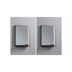 MP Miro Carré IP44 TunW LED 11W 450x600 miroir/Noir 230V Métal/Acrylique